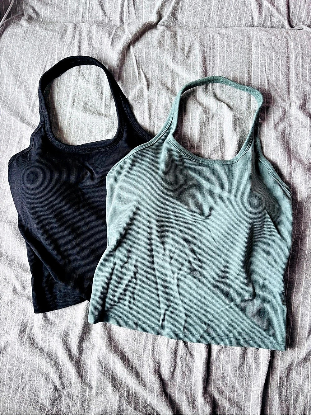 Uniqlo Contour Ribbed Cropped Bra Top Ribbed Crop Top Size Small - Picture 2 of 5